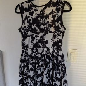 Red saks fifth avenue black and white dress